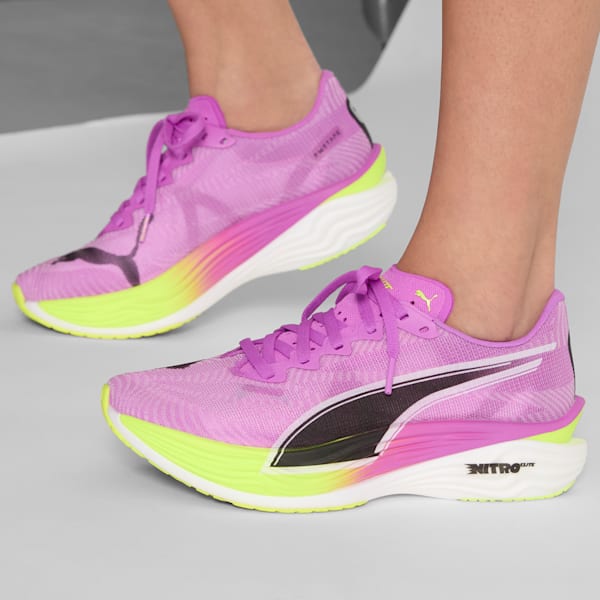 Chaussures de course à pied Deviate NITRO™ Elite 3 Femme, Pure Magenta-Yellow Alert, extralarge